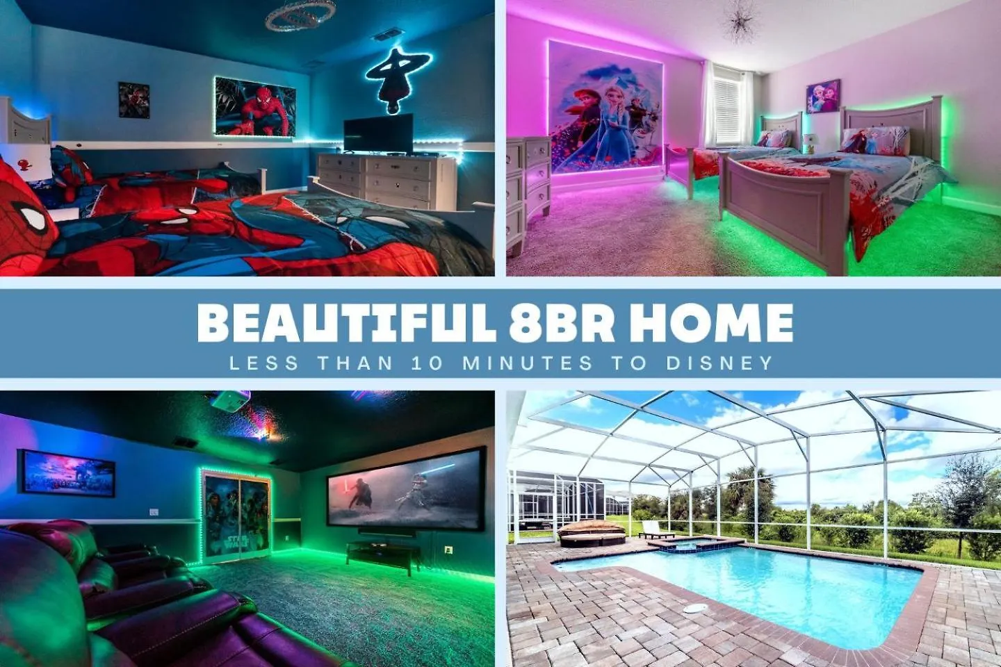 Orlando Luxury: Pool, Theater, Near Parks Villa Davenport Holiday home